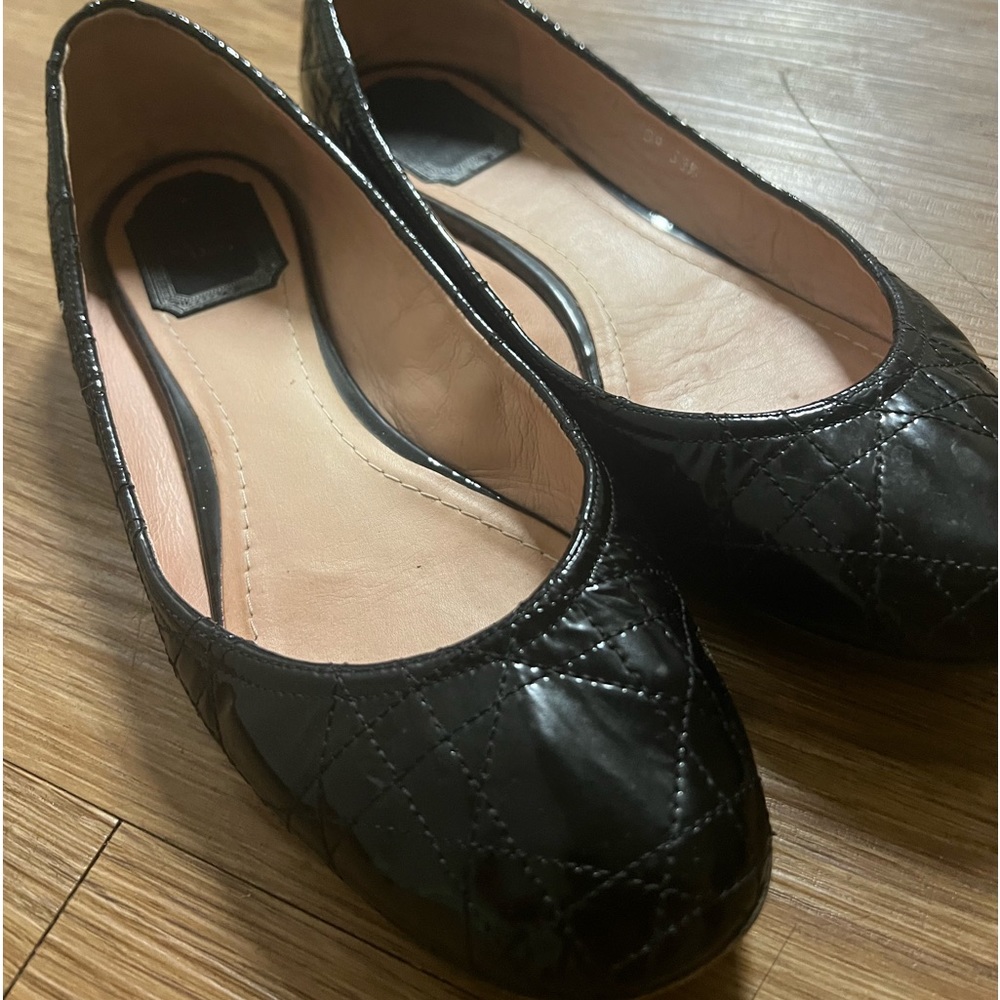 Christian Dior Black Cannage Quilted Ballet Flats - Picture 2 of 4